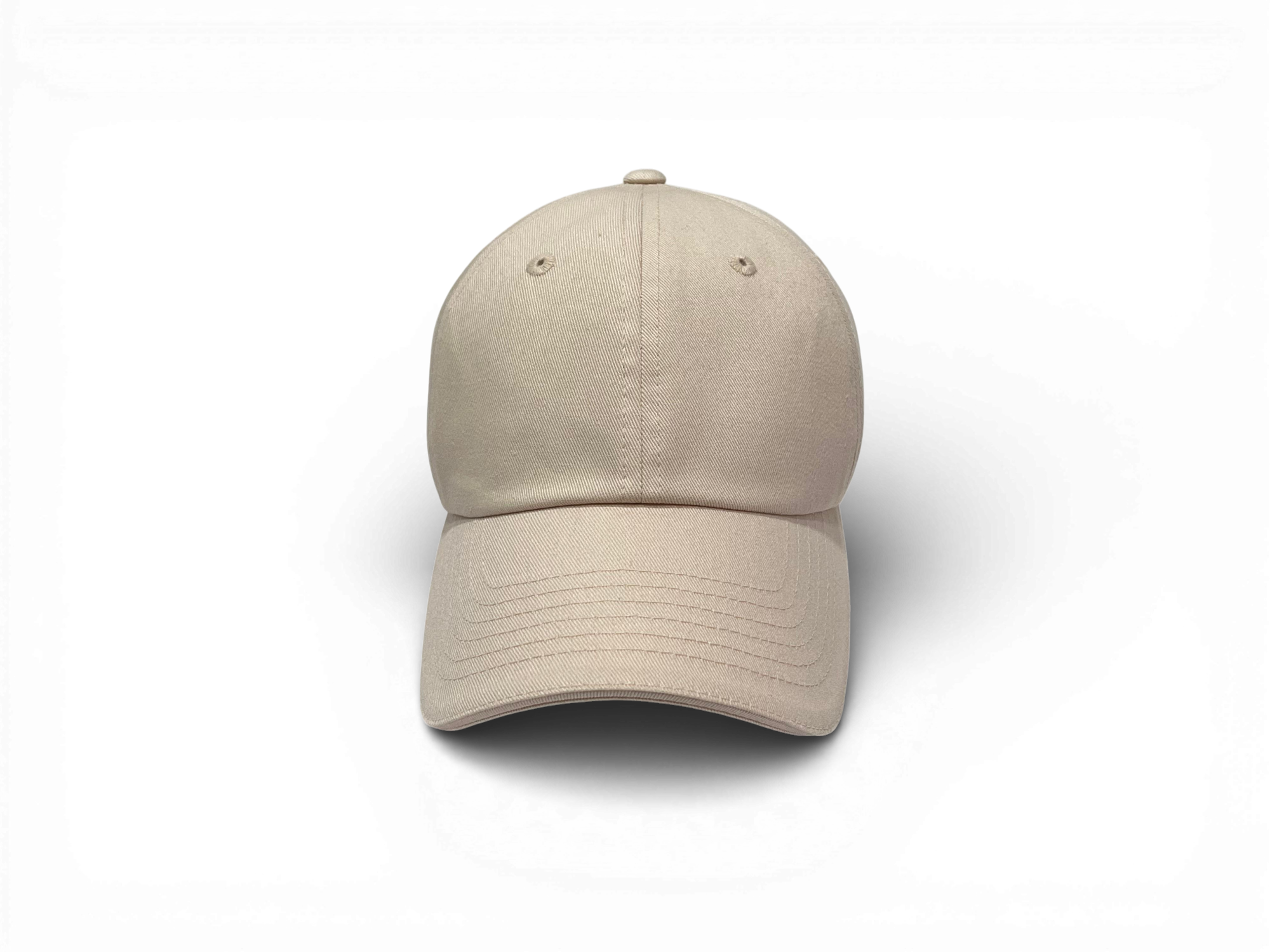Vorderansicht der Keiytex Plain Premium Dad Cap in beige