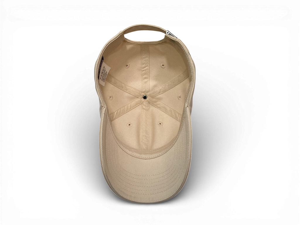 Innenansicht der Keiytex Plain Premium Dad Cap in beige