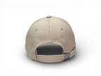 Hinteransicht der Keiytex Plain Premium Dad Cap in beige