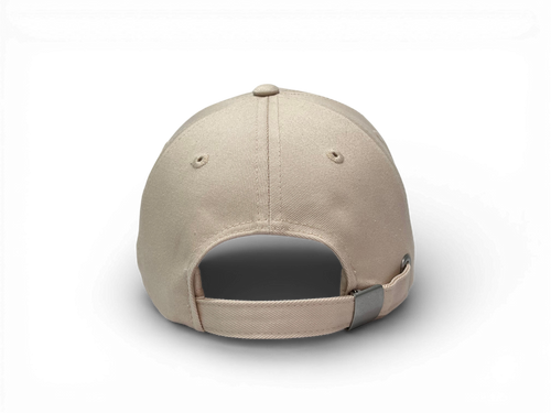 Hinteransicht der Keiytex Plain Premium Dad Cap in beige
