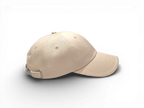 Seitenansicht der Keiytex Plain Premium Dad Cap in beige