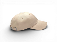 Seitenansicht der Keiytex Plain Premium Dad Cap in beige