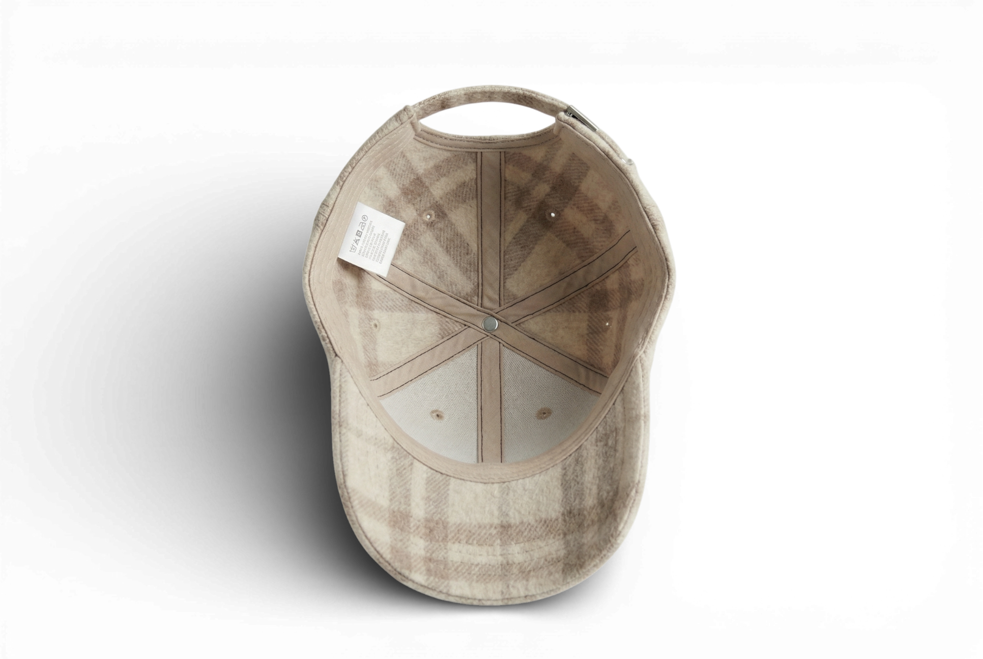 Innenansicht der limitierten Baseball Cap "Albion" aus Wolle von Keiytex Headwear.