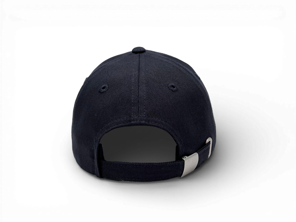 Hinteransicht der Keiytex Plain Premium Dad Cap in dark blue